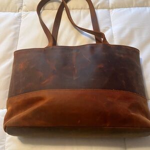 Brown Leather Tote Bag
